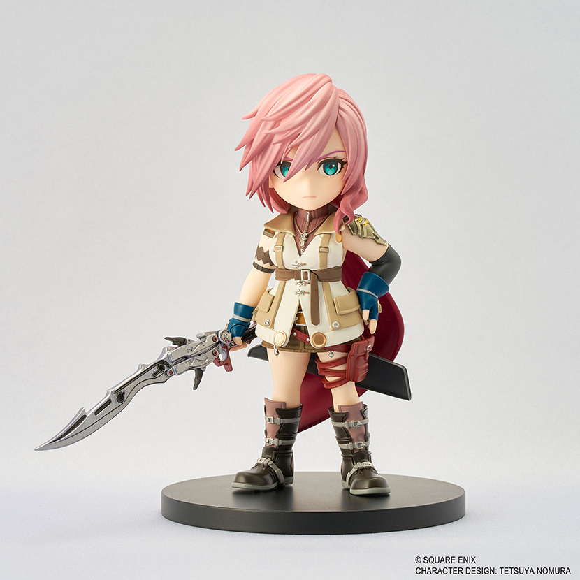 SQEX_eSTORE's tweet image. 【発売間近】『ファイナルファンタジーXIII』より、「ライトニング」のディフォルメフィギュアが4月25日(土)に発売！付属パーツで、剣2種類・銃1種類、合計3種類のポージングが楽しめます。#FF13 #FF
sqex.to/EpPV2