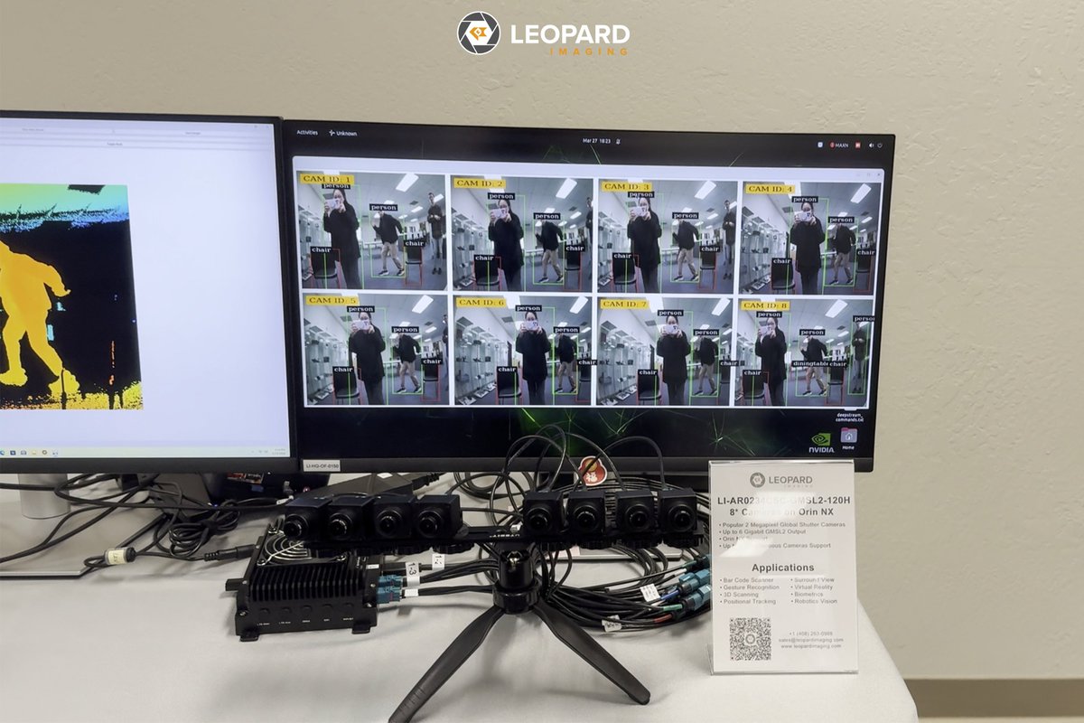 inc_leopard's tweet photo. From Vision to Intelligence: Join Leopard Imaging at World IT Show 2026 🚀

We’re excited to announce that Leopard Imaging will showcase our latest vision innovations at #WIS2026 in Seoul, Korea!

Visit us at Booth AE129 to see how we enable machines to move beyond seeing to understanding with advanced imaging technologies.

🔸 Multi-Camera System (8* AR0234 GMSL2 camera)
A robust global shutter solution for robotics and surround-view applications, compatible with NVIDIA Jetson Orin NX

🔸 Hybrid iToF Camera (LI-AF0130-VCL-MIPI-085H)
High-precision depth sensing powered by onsemi Hyperlux™ technology for obstacle avoidance and industrial automation

🎥 Watch our live demo video to learn more about our solutions.
Multi camera system: https://t.co/E2ddbjDVbE
Hybrid iToF camera: https://t.co/1HTdmpRNk4

Join us to explore the future of Edge AI and Intelligent Vision.
📅 April 22–24, 2026
📍 COEX Convention & Exhibition Center, Seoul
📍 Booth AE129
📧 marketing@leopardimaging.com

Let’s bring intelligence to reality—see you in Seoul 🇰🇷

#WorldITShow #WIS2026 #LeopardImaging #EdgeAI #EmbeddedVision #Robotics #ComputerVision #NVIDIAJetson #DepthSensing #TechInnovation