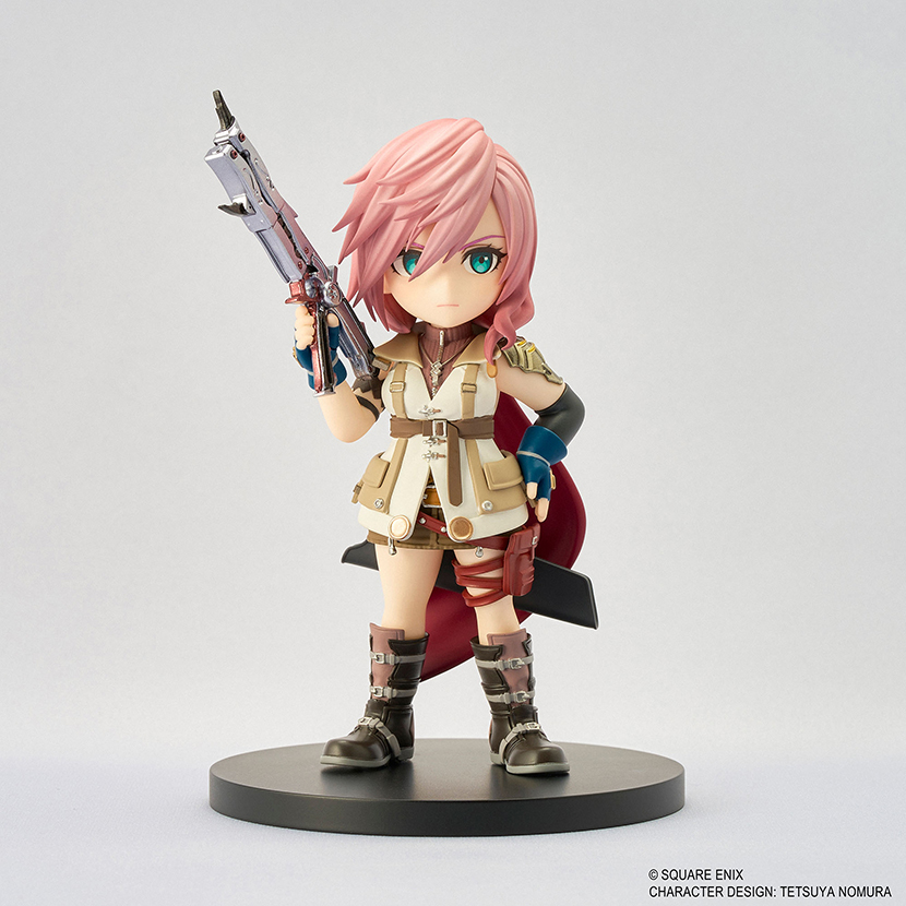 SQEX_eSTORE's tweet image. 【発売間近】『ファイナルファンタジーXIII』より、「ライトニング」のディフォルメフィギュアが4月25日(土)に発売！付属パーツで、剣2種類・銃1種類、合計3種類のポージングが楽しめます。#FF13 #FF
sqex.to/EpPV2