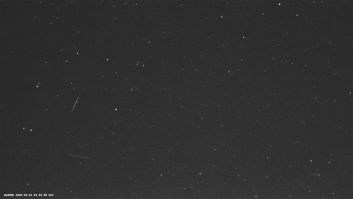 CamMeteor's tweet photo. Meteor detection 22.04.2026 01:03 UTC Station: DE000B https://t.co/YpJF6iFZLx