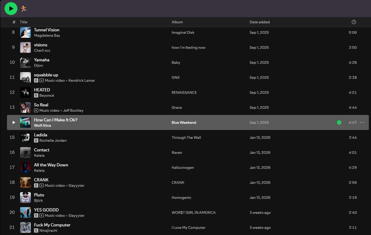ethelcains's tweet photo. @djoomf never would've thought in my life that somebody else would have how can I make it ok on their running playlist #realonesgetit https://t.co/zKFMlyXZVG