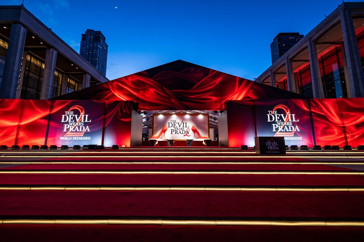 1540creative's tweet photo. Cerulean? Still groundbreaking.
For The Devil Wears Prada 2, Lincoln Center became a living runway.
15|40 x @Disney delivered custom builds and interactive fashion moments that turned arrival into performance.
Because style is the story.
#line8photography
#Production #SetDesign https://t.co/YheKKGZcut