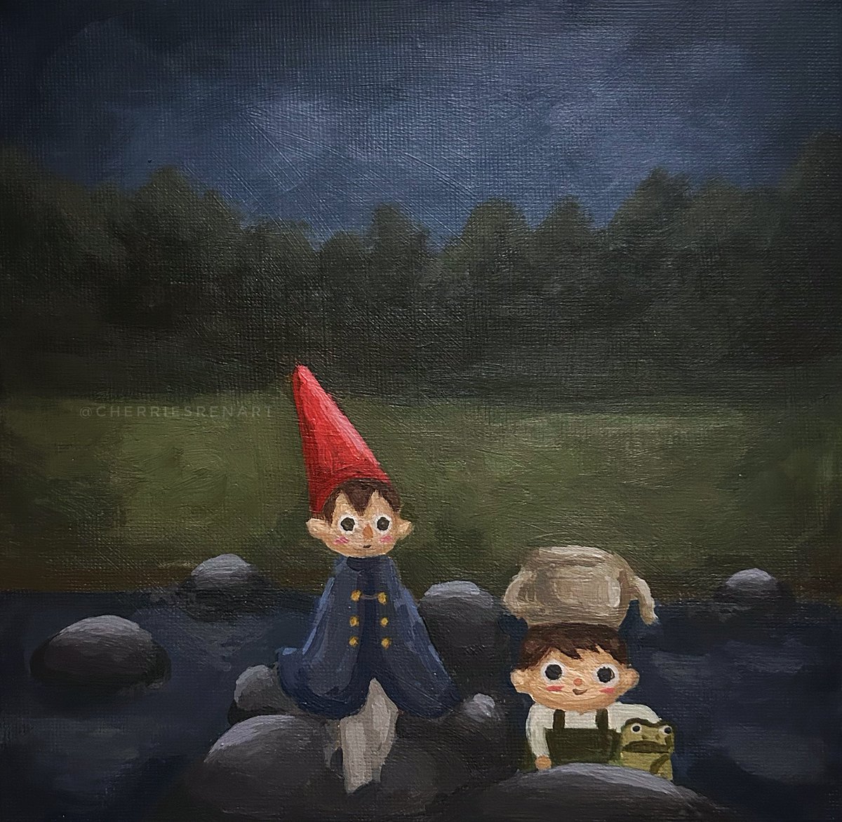 over the garden wall painting