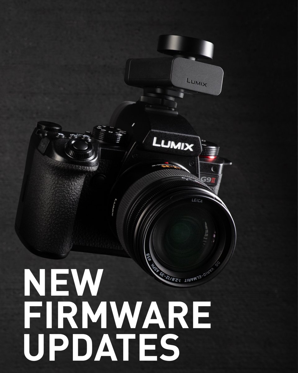 lumix_india's tweet photo. New LUMIX updates are here 📣GH7 Ver.1.7 / G9II Ver.2.6 bring: DMW-DMS1 mic support LUMIX Flow app support (GH7) Improved stability Thanks to the LUMIX community for your feedback. 

 #LUMIX #FirmwareUpdate https://t.co/kxoaYlAsvK