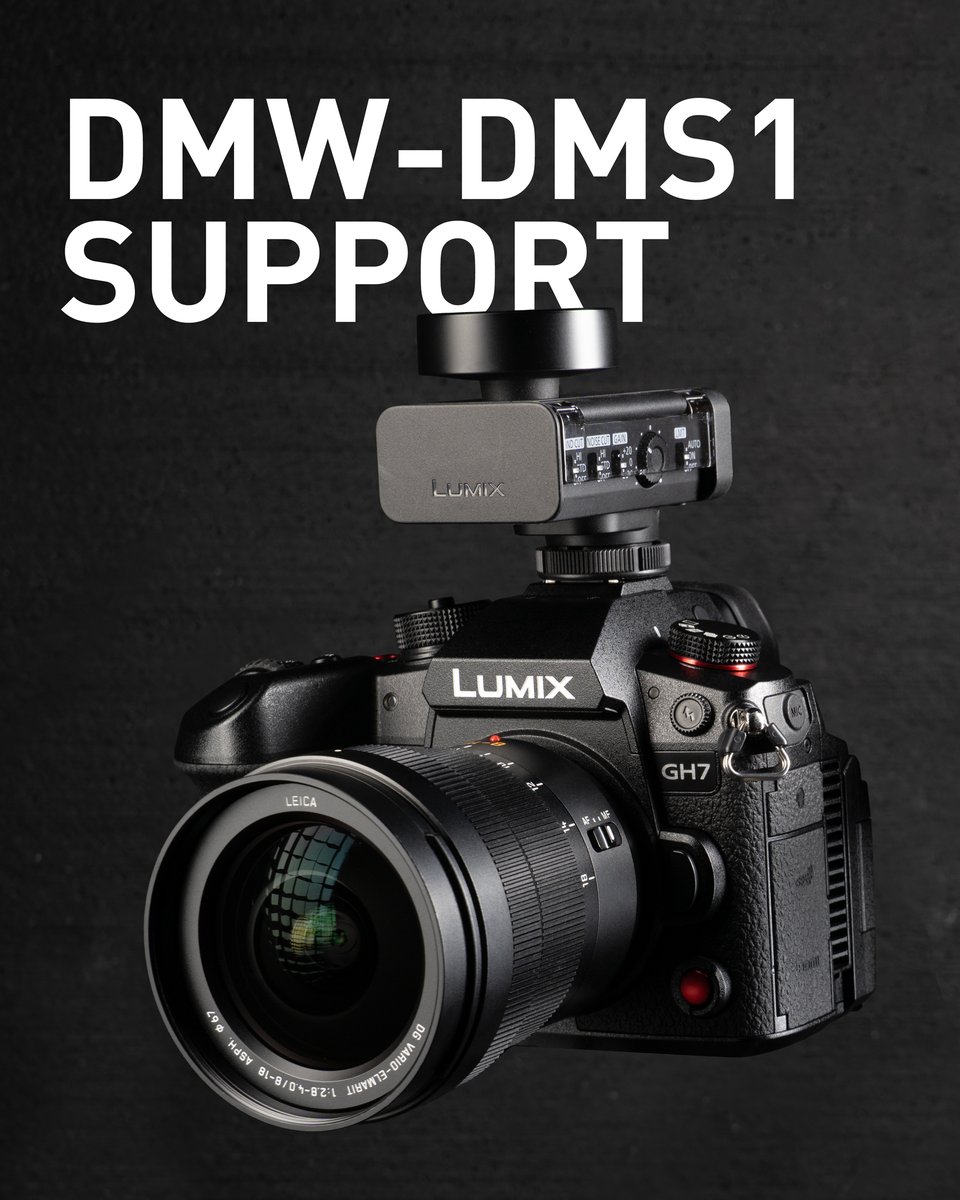 lumix_india's tweet photo. New LUMIX updates are here 📣GH7 Ver.1.7 / G9II Ver.2.6 bring: DMW-DMS1 mic support LUMIX Flow app support (GH7) Improved stability Thanks to the LUMIX community for your feedback. 

 #LUMIX #FirmwareUpdate https://t.co/kxoaYlAsvK