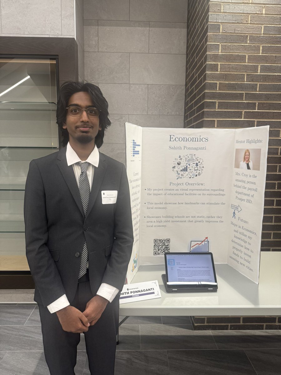 keribcroy's tweet photo. Honored to have been selected to mentor Sahith for his PCIS project. He did an amazing job! @RHSProsper @lutecroy https://t.co/ZHcSXXDT1l