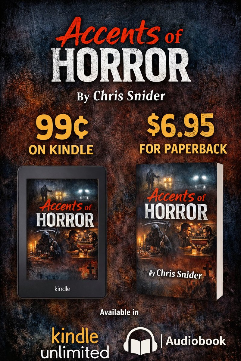 $7.50 for paperback now actually. (Not actual cover) 

#horror #shortstories #horrorcommunity #bookboost #99centsonkindle