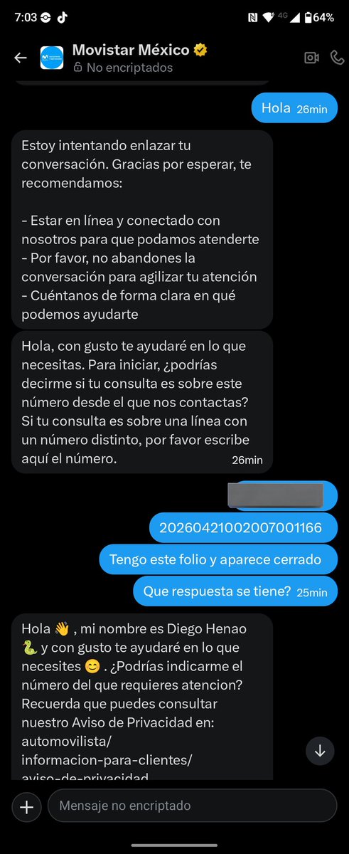 IrvTheRedPanda's tweet photo. @AtencionProfeco @MovistarMX @Profeco Supongo que si recurriré a ustedes @Profeco , pues la atención por DM es igual de pésima que en WhatsApp, aquí te atienden y te vuelven a sacar en el chat de @MovistarMX ... De igual manera ya me cobraron el plan y sin el costo pactado. https://t.co/b2cWRsyjBa