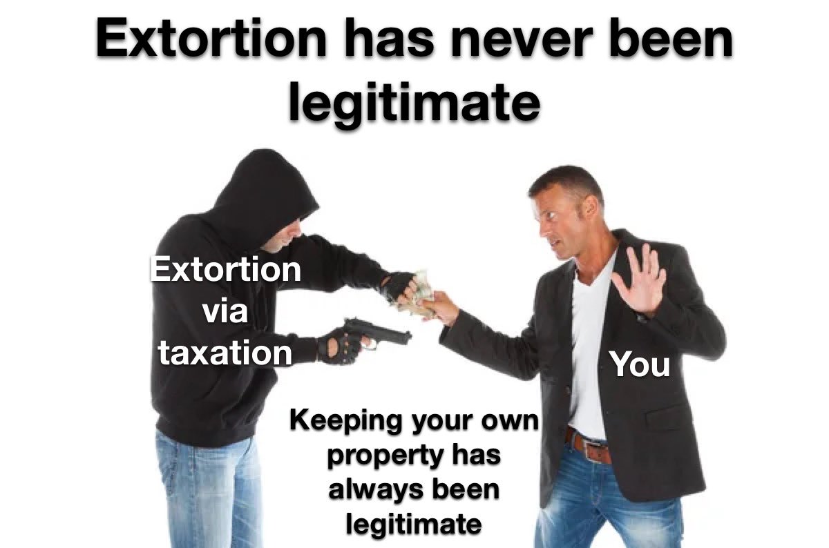 TStatist's tweet photo. Those “guilty” of “tax evasion” are only guilty of exercising their inherent rights to their property. https://t.co/1OJ3bvCcIS