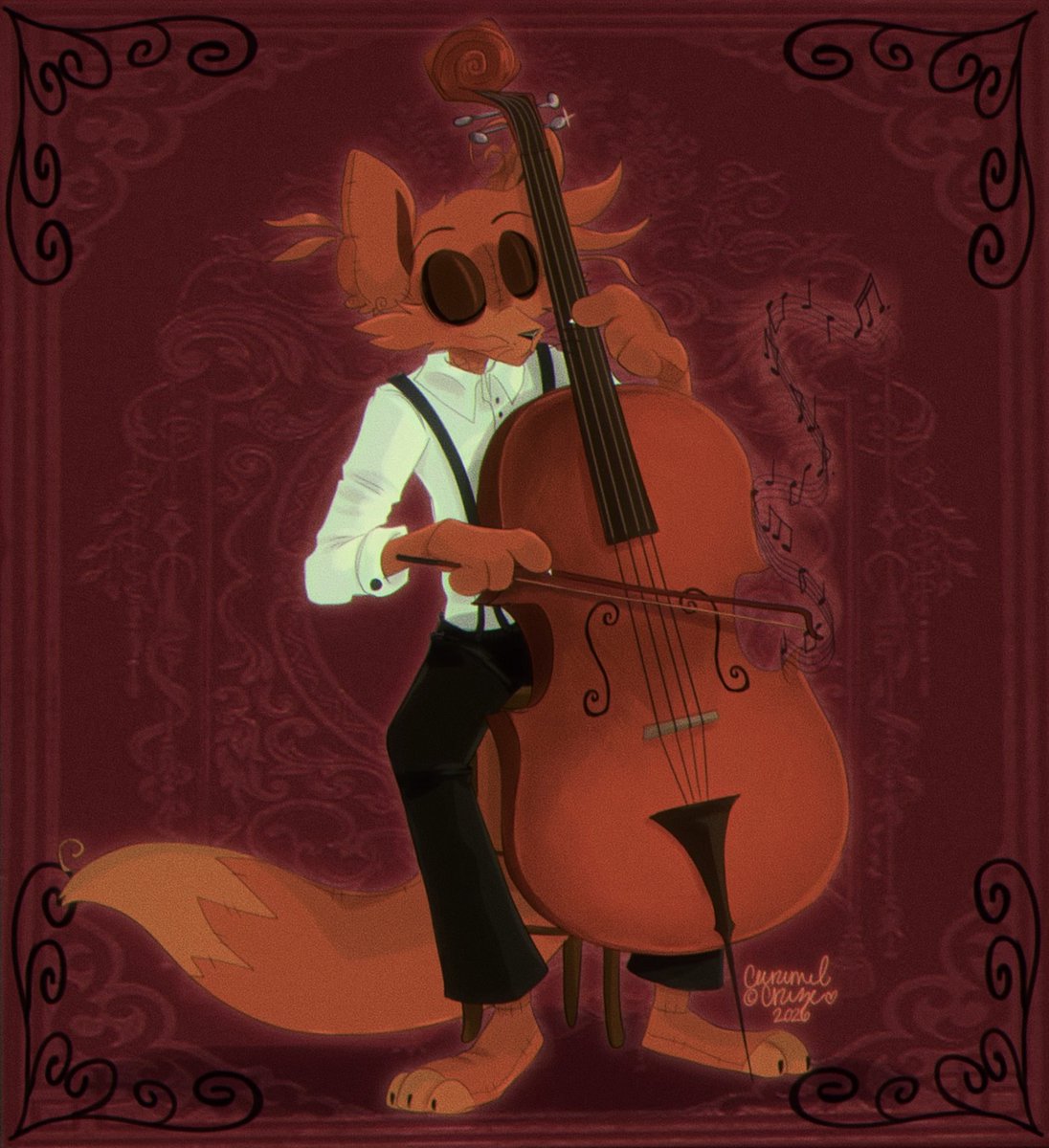 animallcracker's tweet photo. Ffionn and his cello ❤︎⁠

#digitalart #caramelcraze https://t.co/dDy9r5kmpe