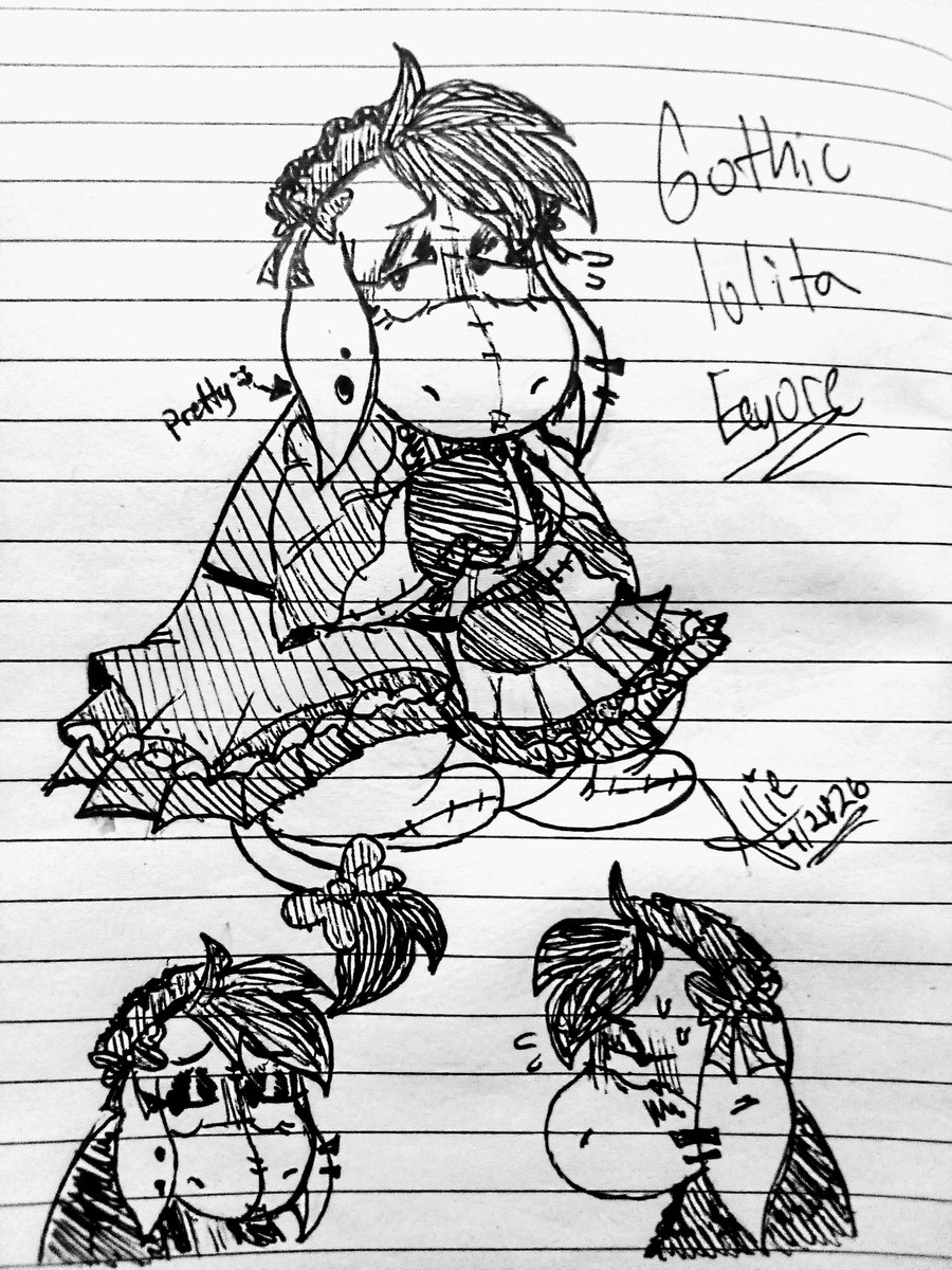 AllieDoodleGoat's tweet image. Eeyore doodles on paper of course

#doodles #Eeyore #traditionalart
