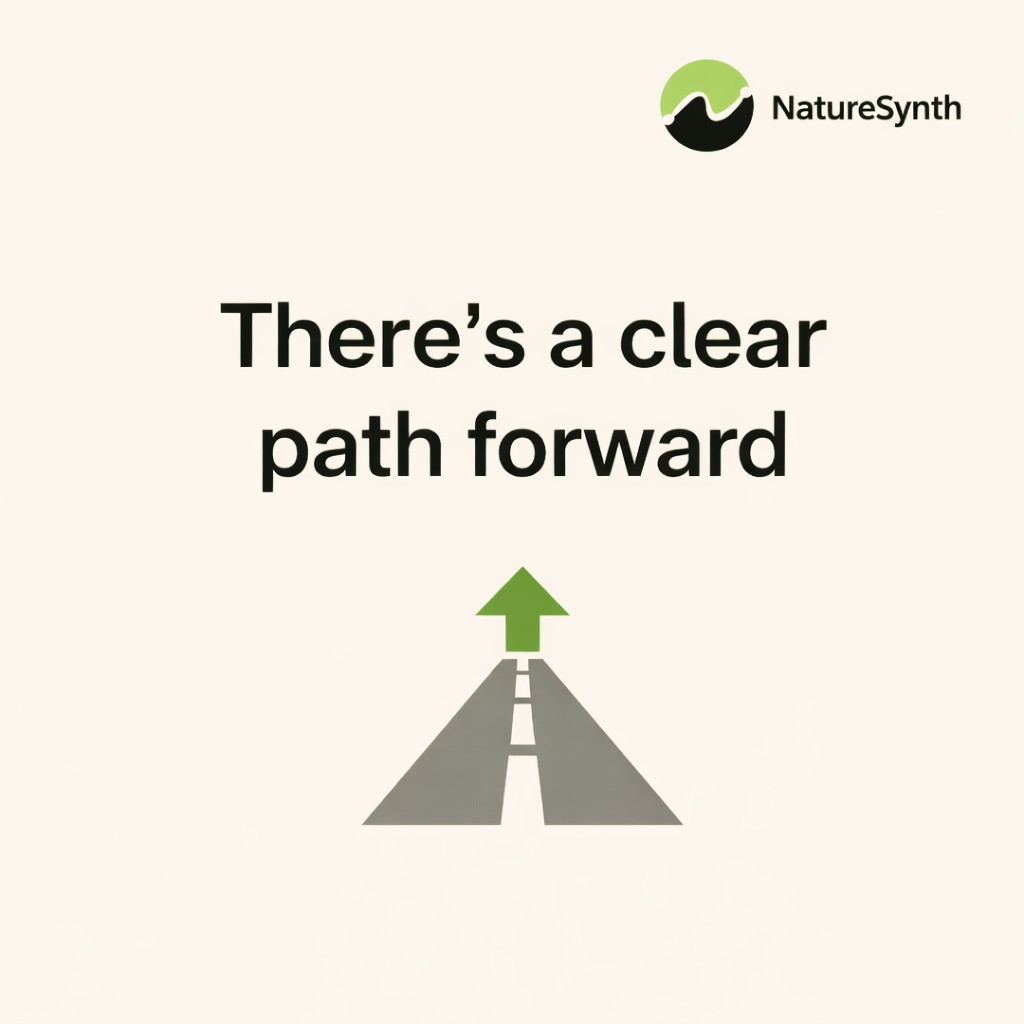 NATURESYNTHHQ's tweet image. Ready to take action? NatureSynth provides the structure and guidance you need to achieve your sustainability goals. Start your journey today! #TakeAction #SustainabilityGoals #NatureSynth