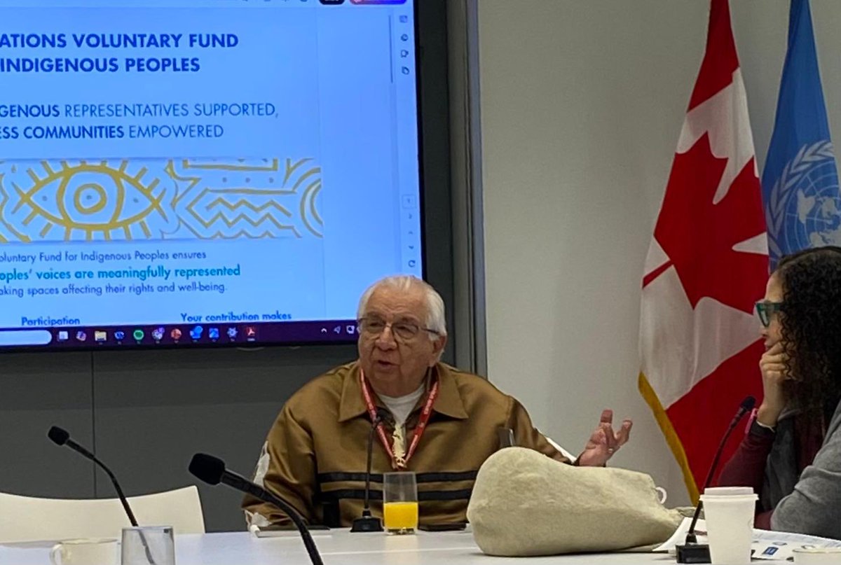 CanadaUN's tweet image. Canada hosted a roundtable on the UN Voluntary Fund for Indigenous Peoples today. Powerful reflections on its impact, lived experience from grantees and shared commitment to advancing Indigenous participation at the UN. #UNVFIP #IndigenousPeoples #UNPFII @UNHumanRights