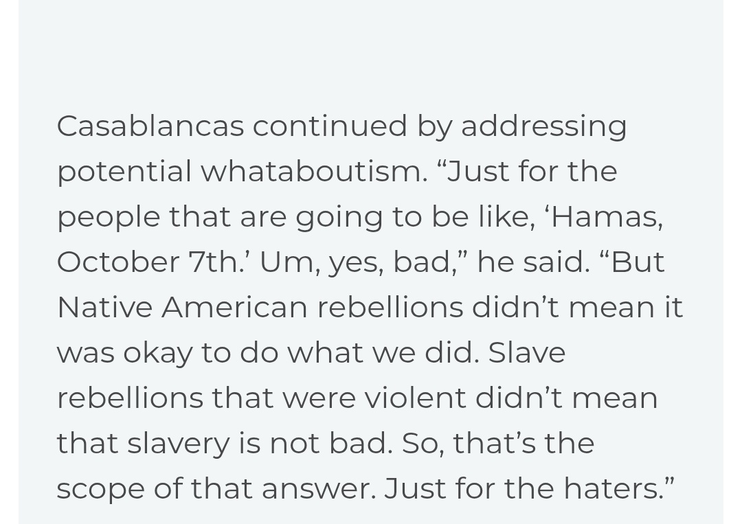 Julian Casablancas (The Strokes) mengerti konteksnya,
yaitu penjajahan.

Casablancas juga menyentil orang-orang yang suka ngeles pake retorika Whataboutism (adu nasib si paling menderita)

consequence.net/2026/04/julian…