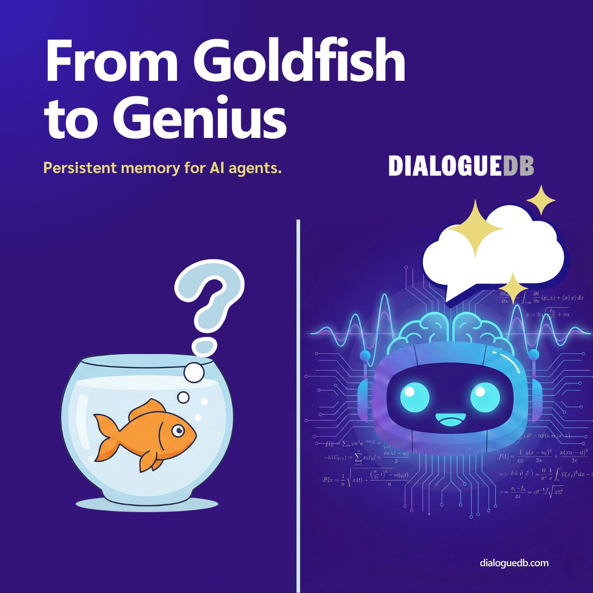 dialoguedbapp's tweet photo. Your AI agent forgets everything the moment the conversation ends.

That's not an assistant, that's a goldfish.🐟

DialogueDB gives your #AIagents #persistentmemory so they actually remember who they're talking to &amp; why.
Free to try. Integrate in minutes: https://t.co/bM07OOhObo https://t.co/uzonH40SMV