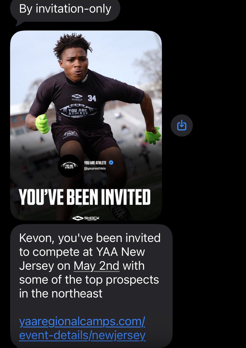 KeVonJohnson62's tweet photo. Thank you for the camp offer @youareathlete https://t.co/j6JUN4c0mN