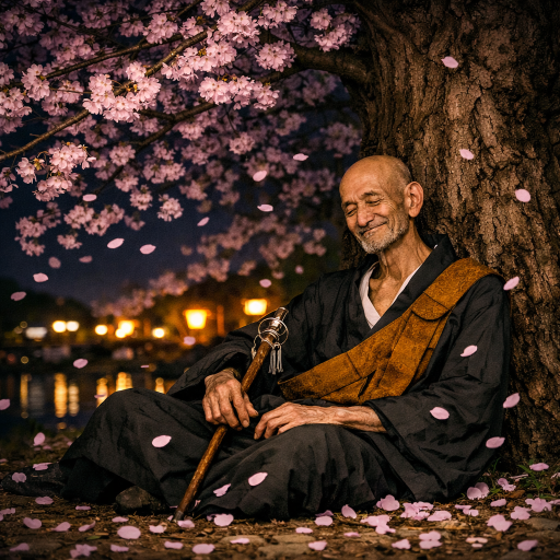 y67780's tweet image. 【1/1 NFT — Saigyō Under the Night Blossoms】

A quiet spring night.  
Saigyō, the wandering poet‑monk, rests beneath blooming cherry trees.  

Minted on Polygon (POL) as a 1/1 artwork.
🔗OpenSea:opensea.io/ja/item/polygo…

#NFTart #PolygonNFT #JapaneseArt #DigitalArt　#1of1