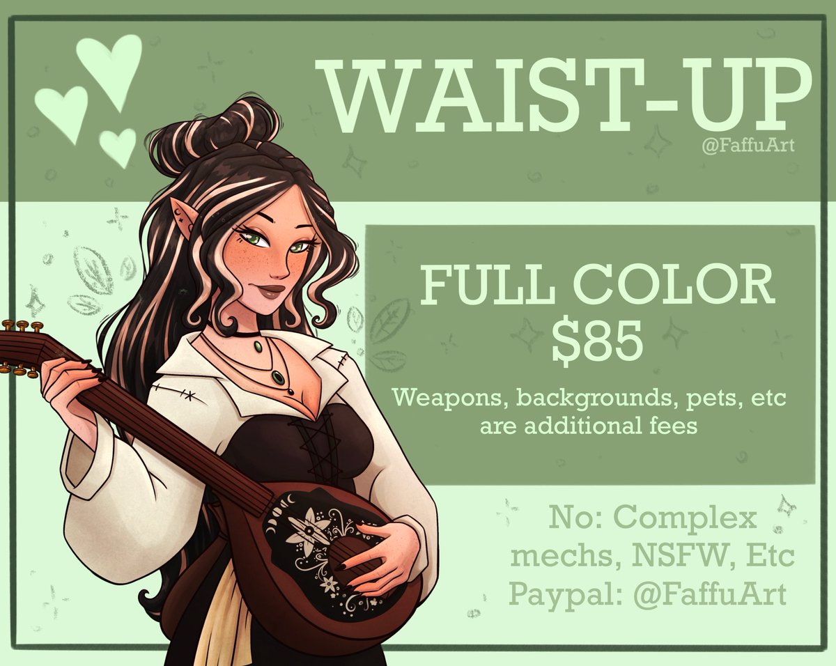 FaffuArt's tweet image. COMMISSIONS OPEN!
I’m about 500 away from making rent :(
Any help is appreciated!

DM for inquiry ✨
USD prices 🌙
RTs GREATLY APPRECIATED! ✨
#dungeonsanddragons #dndart #commissionsopen
