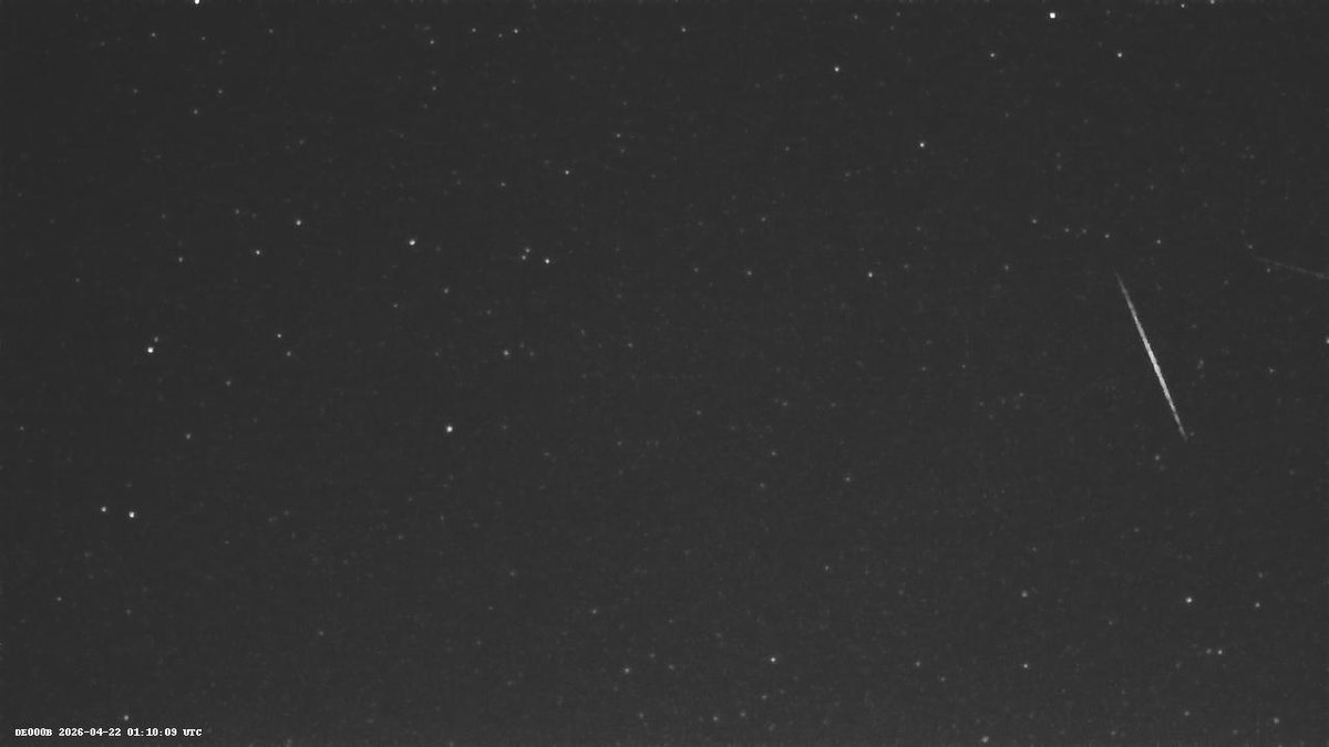 CamMeteor's tweet photo. Meteor detection 22.04.2026 01:10 UTC Station: DE000B https://t.co/Ir07ZlcUlE