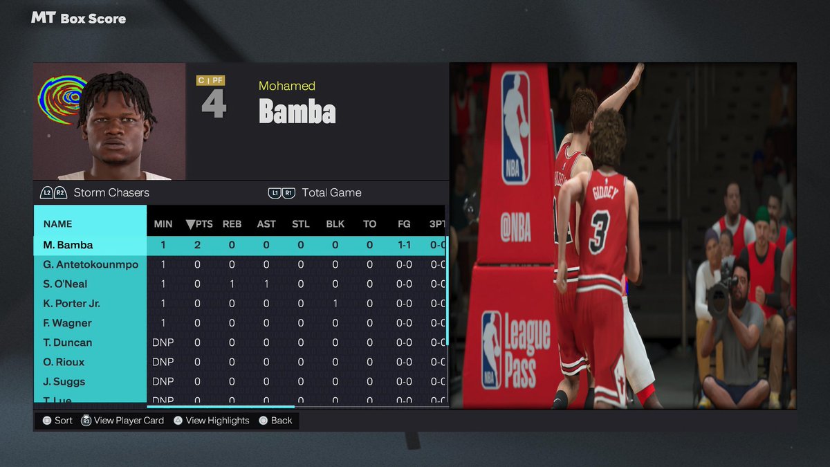 80sBearfan4life's tweet image. Porter Jr's first defensive play is a block. I can always count on my guards to get at least one block a game for me.
#NBA2K26