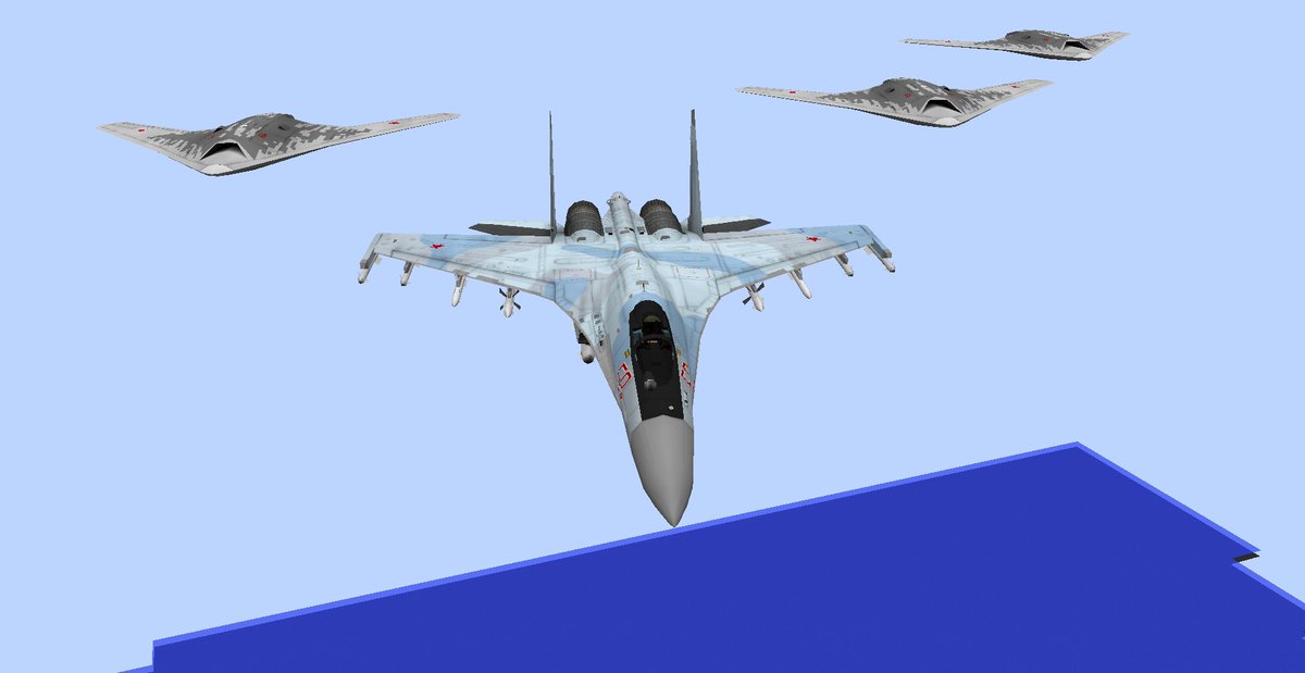 ATOM14A1's tweet photo. There's a new mod that works in conjunction with mcheli 1.12.2 [Murachiki version 1.1.4] that increases the drones' range, it's now unlimited! And best of all, you can make them follow you in formation, it looks amazing!. #MCHeli #MCヘリ https://t.co/BRbzOKK9i8
