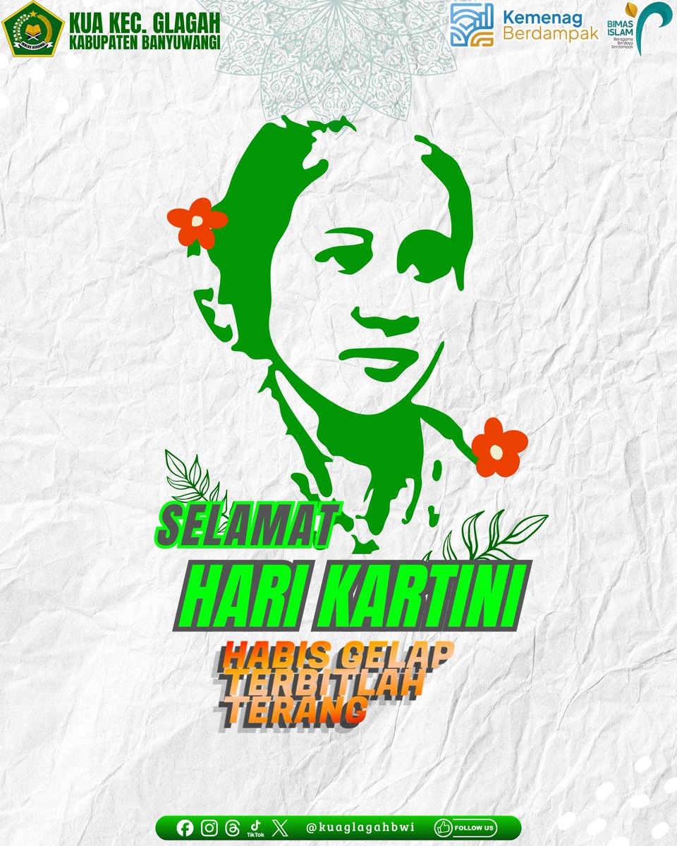 kuaglagah's tweet photo. "Selamat Hari Kartini 2026! 🌸

Perempuan yang berdaya bukan hanya mengubah dirinya,
Perempuan yang berkarya bukan hanya sibuk bekerja,
Perempuan yang berharga adalah yang mampu menjaga harga dirinya, keluarganya dan keimanannya." https://t.co/9kGbhuXzy4