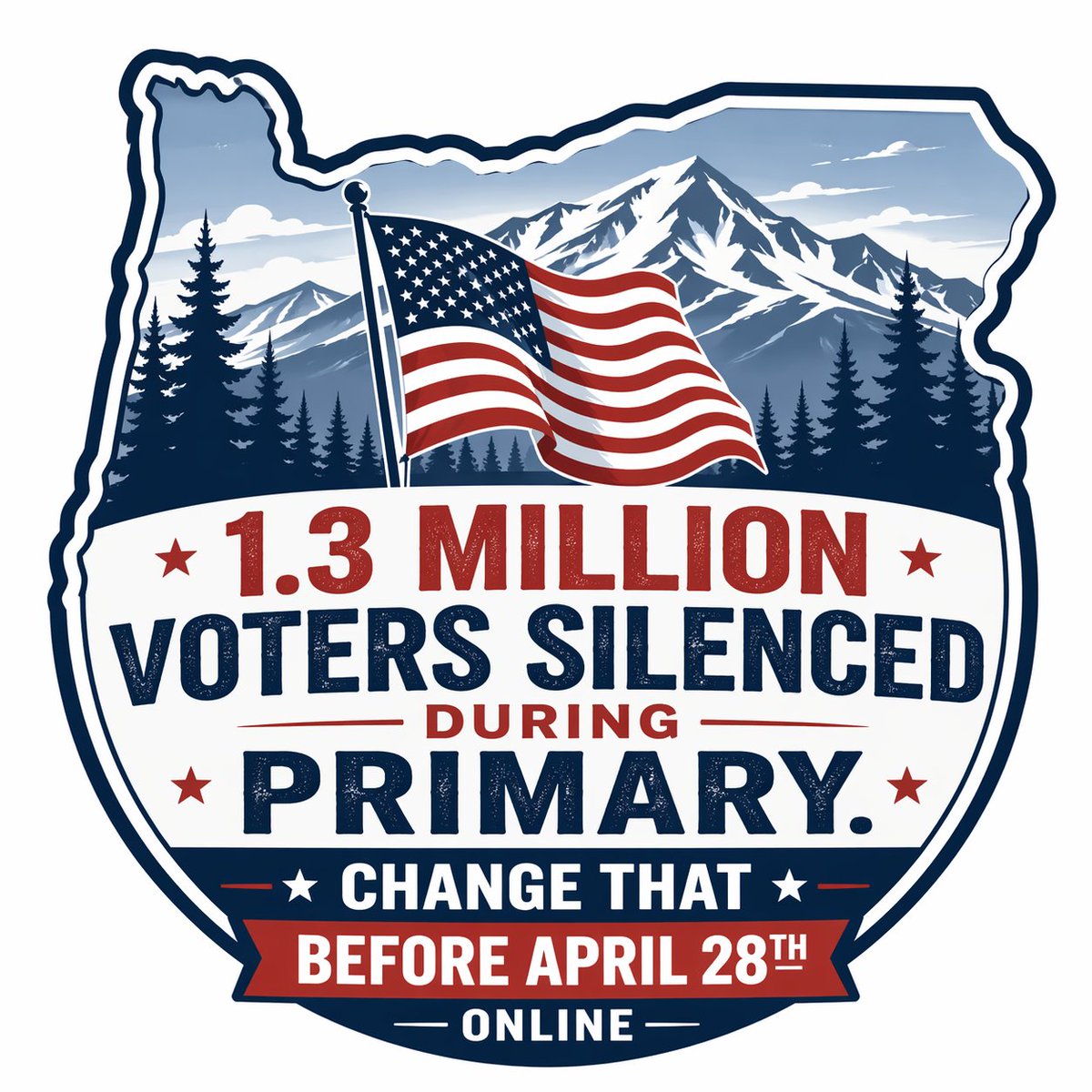 william_minnix's tweet photo. CORRECTION link to change affiliation. 

https://t.co/rKq6T4ZFa4

Over 1.3 million nonaffiliated and Independent voters are shut out of Oregon’s primaries.
Not by accident—by design. A two-party system that protects itself, not you.

If you’re tired of watching decisions get made without your voice, there is a way to push back.

Re-register as Republican—just for the primary.

Vote for grassroots candidates. Disrupt the insiders. Send a message that voters—not special interests—decide the future of this state.

For decades, the same power structure has controlled the outcome. That only changes when people step in and use the rules to their advantage.

Do it now. Do it online.

Deadline: April 28.

This isn’t about party loyalty.

It’s about access. It’s about influence. It’s about taking your vote back.

You can sit out—or you can step in.

https://t.co/rKq6T4ZFa4