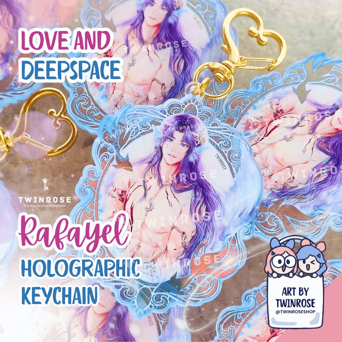 TwinroseShop's tweet photo. Love and Deepspace Holographic Keychains are now available online! ✨👑!
Drawn by yours truly, Twinrose ^^ 🩷🩵
(Caleb coming soon)

🛒 Check thread below to order! ⬇️

📦 We do local and international shipping! 🌍

#LoveandDeepsace #loveanddeepspacexavier #zayne #sylus #rafayel https://t.co/pXmiOp8mNt
