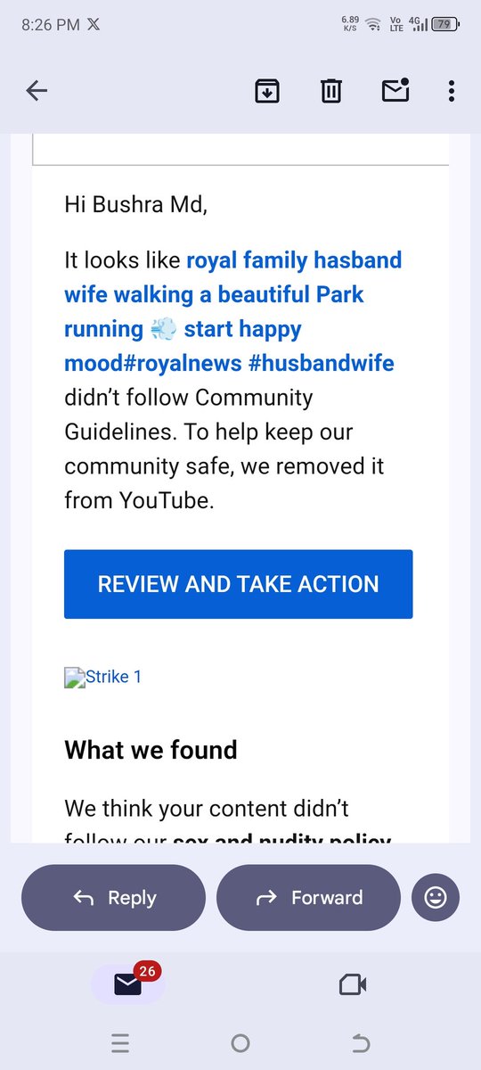 HAMZASmi's tweet photo. When I click "Review &amp; Take Action," it says "Action Not Allowed" because the channel is deleted. You are giving me strikes but NOT allowing me to appeal. 2 of my other channels were already restored. Why is this logic not applied here? @YouTubeCreators https://t.co/KAE6HWVEVQ