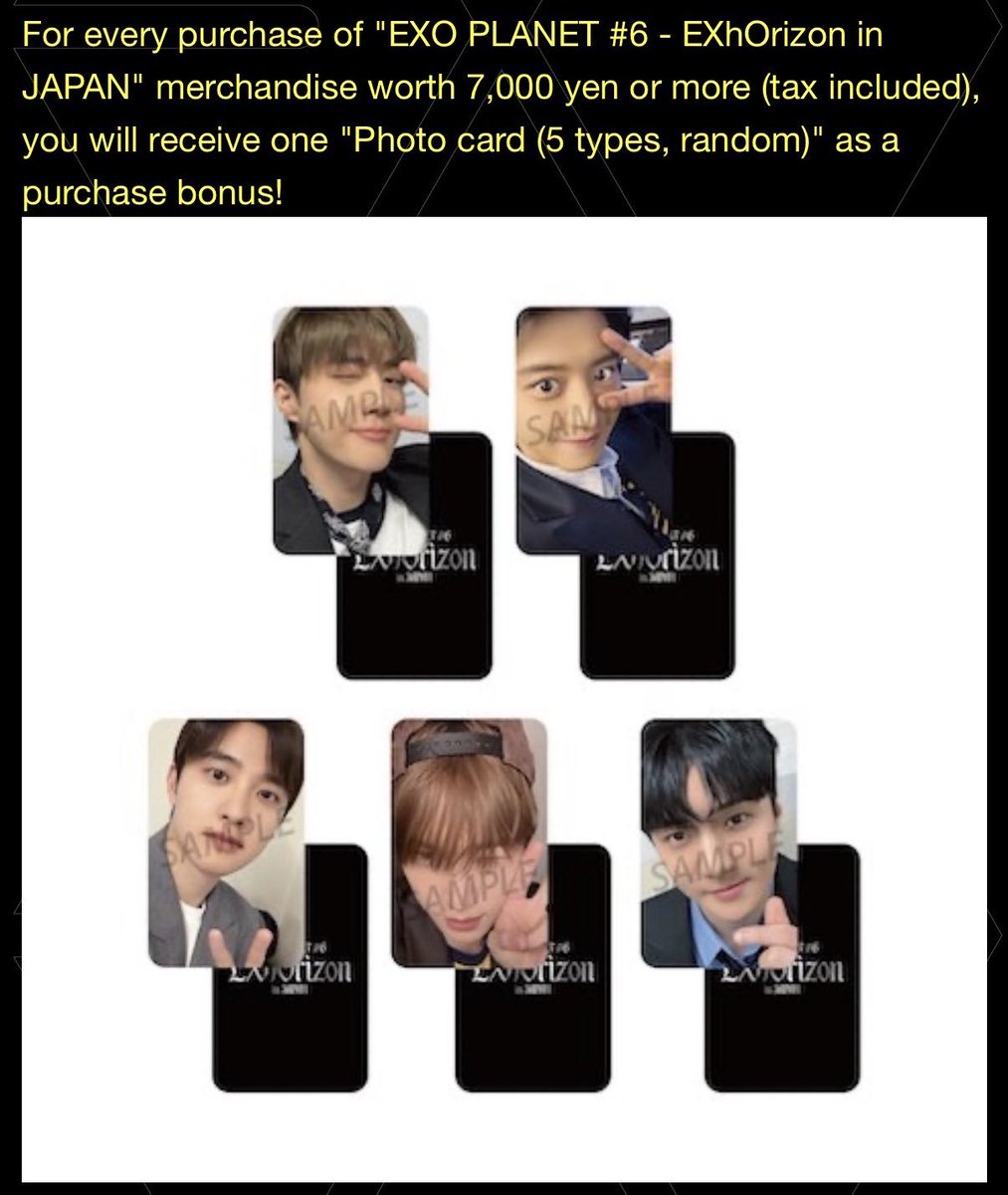 [PH GO] EXO PLANET #6 - EXhOrizon in JAPAN MD (ONLINE)  - BATCH 2

ORDER FORM AND DETAILS:
🔗: docs.google.com/forms/d/e/1FAI…

* A minimum PAYO payment is required when submitting the order form.
** We need at least 10 order/items to push this through (mahal po kasi SF ng JPN to JPN)