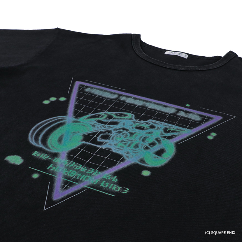 SQEX_eSTORE's tweet image. 【発売間近】アパレルブランド「Lit Baff Apt.」より、『ファイナルファンタジーXIV』の マウント「エアスピナーA9」をモチーフにしたTシャツが4月25日(土)に発売！ボディ全体のユーズド加工が古着のような味わいを生み、グラフィックの存在感をより引き立てます。#FF #FF14
sqex.to/UAMDw