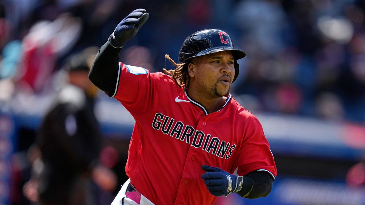 LukePotosky's tweet photo. José Ramírez is the first American League hitter to tally 11+ extra-base hits and 11+ stolen bases in the first 25 team games of a season since Brian Roberts did it for Baltimore in back-to-back seasons (2004-05). 📈

#GuardsBall | @CleGuardians https://t.co/3plyCyCGpE