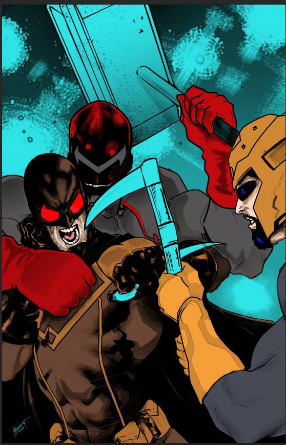 ApogeeComics's tweet photo. To the left is the main cover for Phantom Hawk Resolute issue 2 (drawn by Bruno Tyler) to the right is an alternate cover (drawn by Nick Garber). Coming soon #indiecomics #fundmycomic #comicbookart #comicbooks https://t.co/2W3Sioxoiv