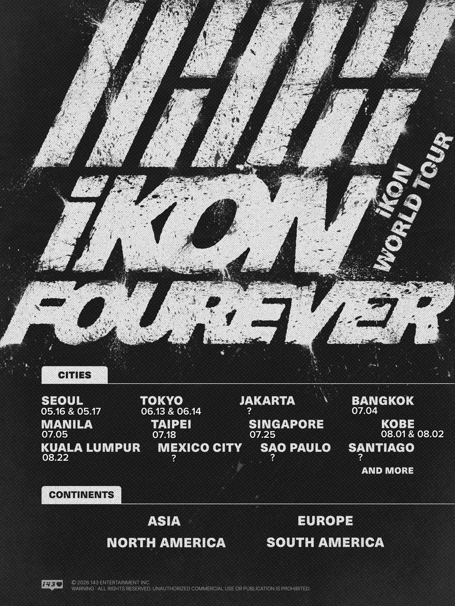 Don’t miss your chance to experience the energy live, come and meet iKON, where every moment turns into an unforgettable memory.