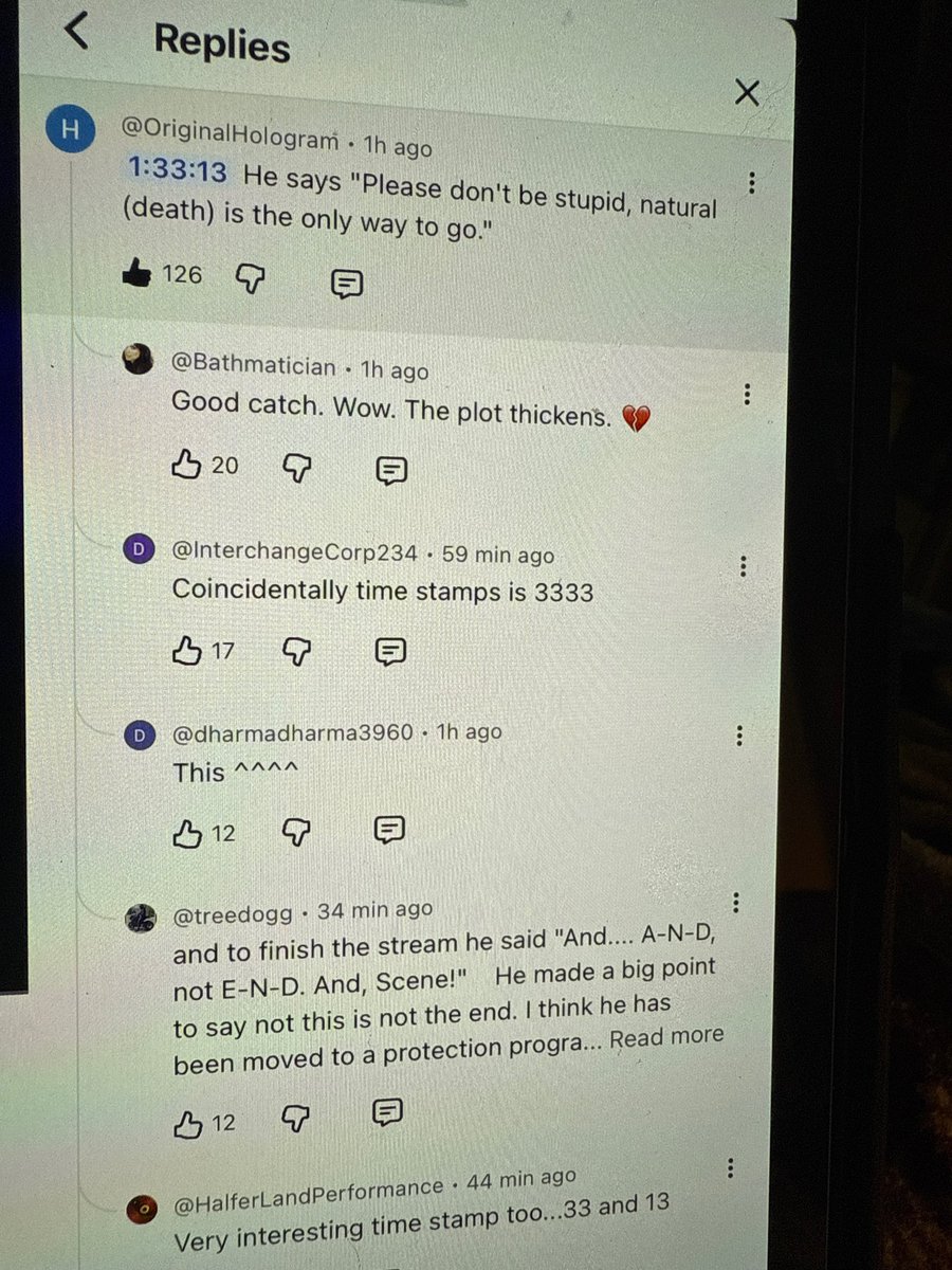 HealingPlace735's tweet photo. @InterstellarUAP This is his last live. He straight said not to take your life. https://t.co/8XDUUgpZJh