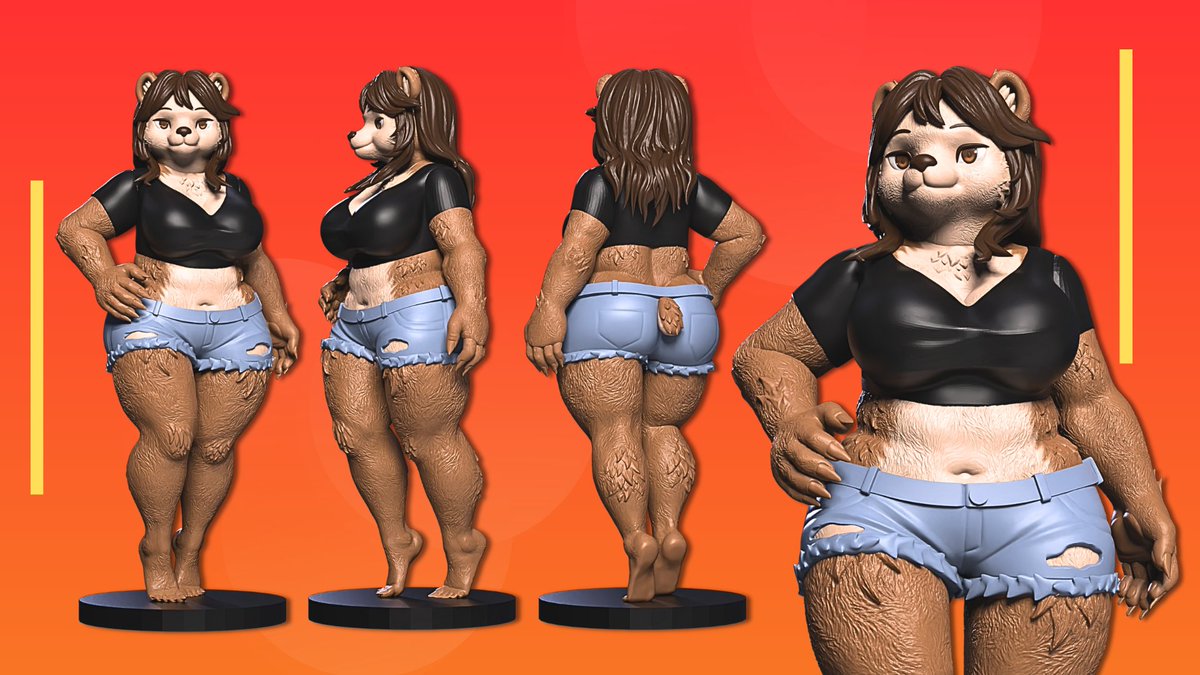 DoubleVertx's tweet image. Commission Completed 🐻

Custom Furry Figure for Printing, Cut and Keyed, resin-ready figure. Fully prepared for 3D Printing          

#Vgen #VGenComm #3DPrinting #FigureSculpt #ResinPrint #3dprint #3dsculpting #furry #bear