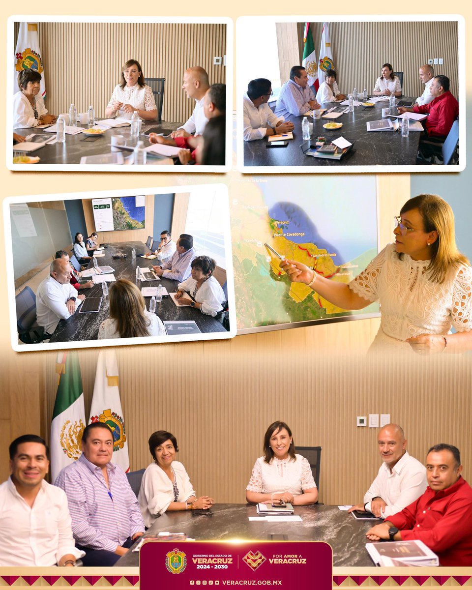 rocionahle's tweet photo. Revisamos con los secretarios federales Jesús Antonio Esteva, de la @SICTmx, y @EdnaElenaVegaR1, de la @SEDATU_mx, las inversiones para Veracruz este año. Carreteras, puentes, caminos y vivienda principalmente.

Gran inversión para nuestro estado. 

♥️ Por amor a Veracruz ♥️ https://t.co/iFSjA2QlNZ