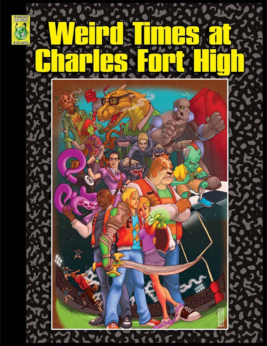 Kingyak's tweet image. This game scored 4 touchdowns in a single game for Polk High. Link in comments. #Weird #CharlesFort #Highschool #MixedGenre #RPG #TTRPG #Indiegame