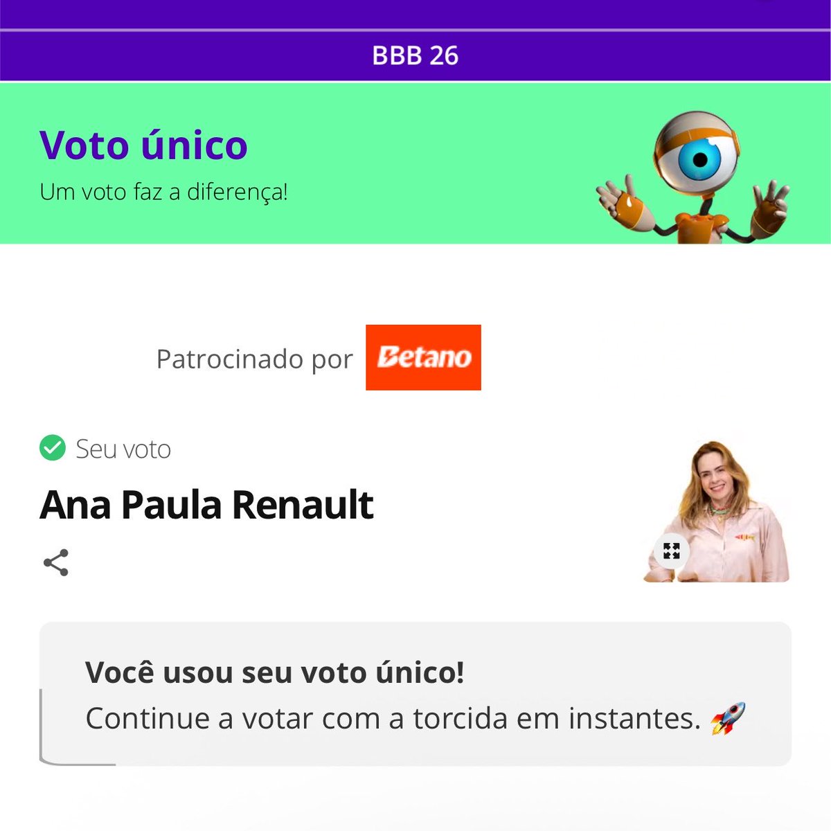 joaoduartx's tweet photo. ANA PAULA CAMPEÃ #BBB26 https://t.co/kpkZsJqsQU
