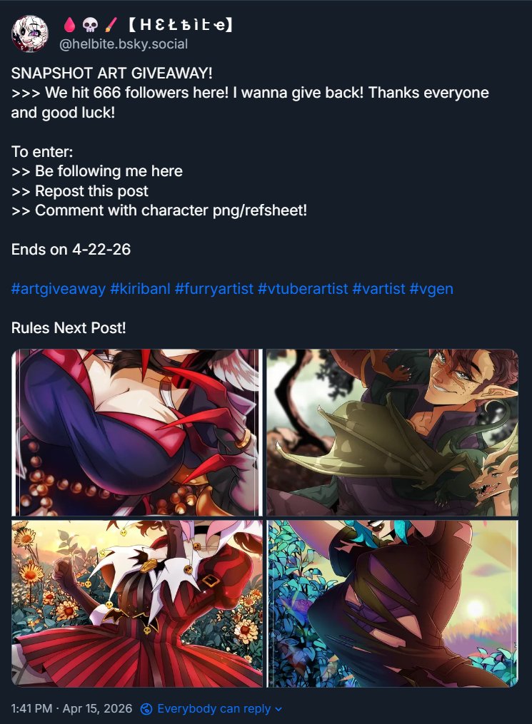 helbite's tweet image. My Snapshot Illustration #artgiveaway on bsky ends tomorrow!!  bsky.app/profile/helbit… 

#kiriban #vgen