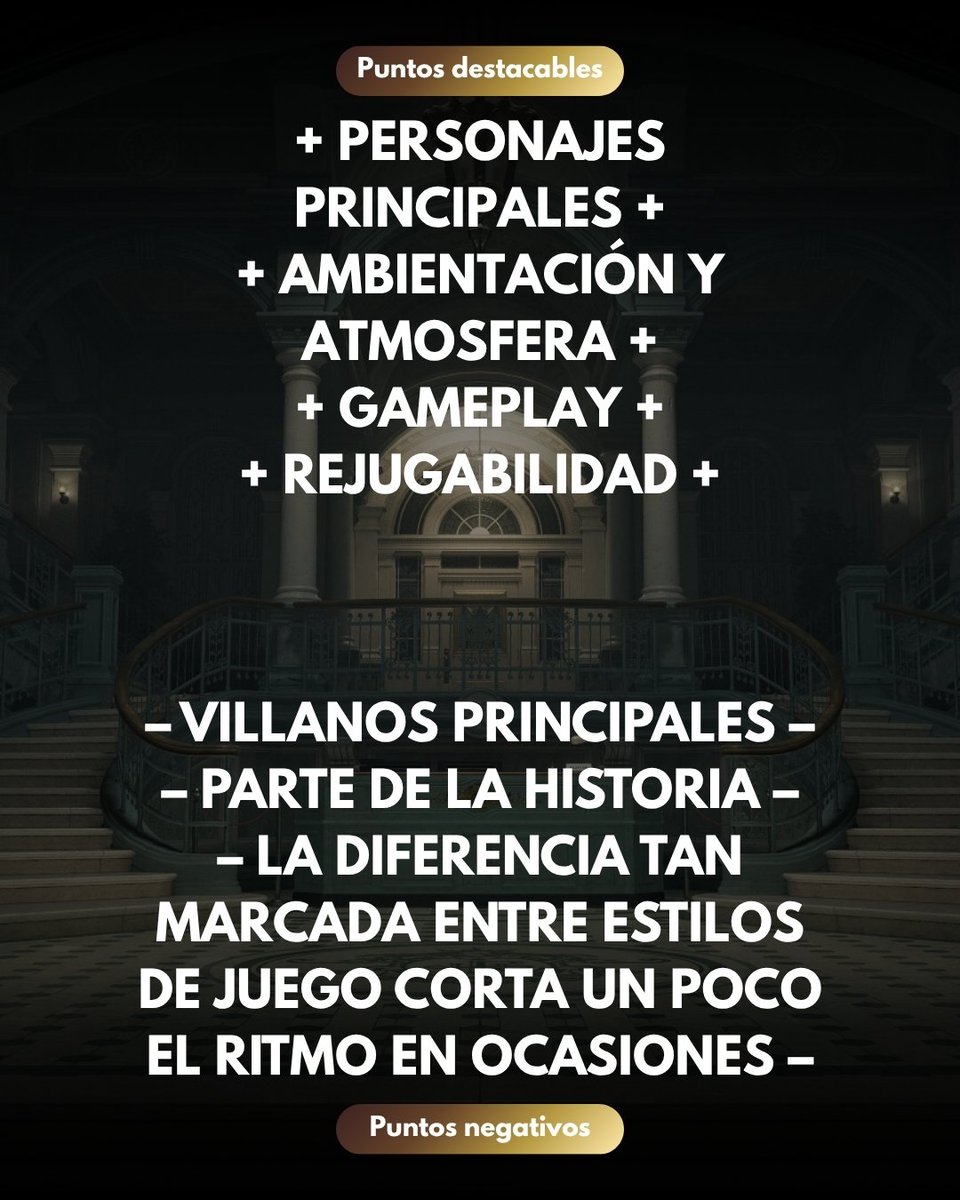 NG_Plus_'s tweet image. UN DÍA, UNA RESEÑA (DÍA 111)

Resident Evil Requiem es un excelente juego de terror y acción que mezcla de manera magistral las dos vertientes principales de la franquicia aunque decepciona un poco con sus villanos.

.

#residentevil #requiem #review #capcom #gaming