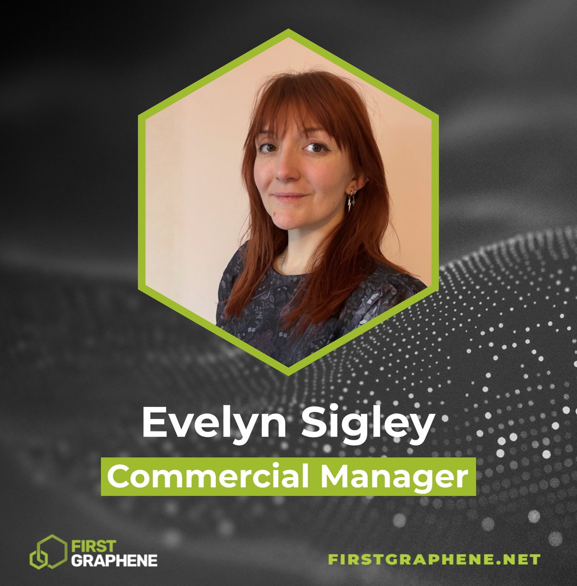 First_Graphene's tweet photo. Meet Commercial Manager Evelyn Sigley.

Evelyn works with customers to move PureGRAPH® from evaluation to real-world use, supporting trials, optimisation and implementation.

Her work helps ensure our graphene delivers tangible value across industries. https://t.co/2WyiPbYJOu
