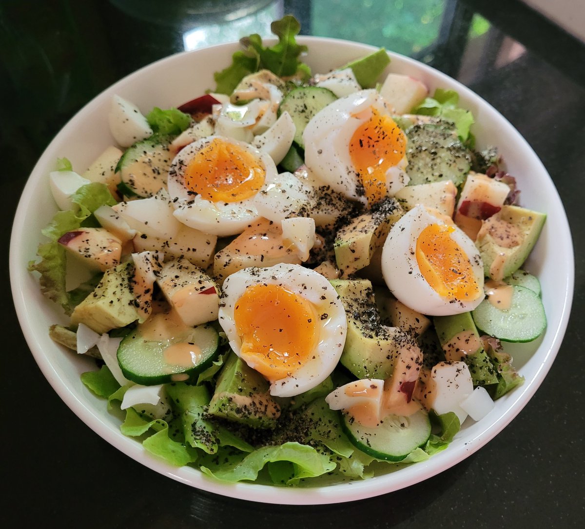 Fsriaroon's tweet image. มื้อเช้ากินผัก😍🍀 #breakfast #อาหารเช้า