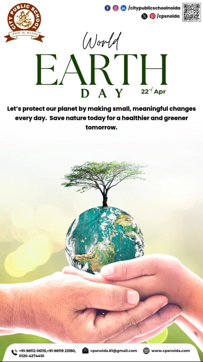 MoolchandChaud3's tweet photo. 🌍 Earth Day 2026 🌱
“Our Power, Our Planet” isn’t just a theme—it’s a reminder that change starts with us. From small daily choices to big collective actions, we all have a role in shifting toward clean, renewable energy. 
 💚 #EarthDay2026 #OurPowerOurPlanet #SustainableFuture https://t.co/Tm0F5G6EuM