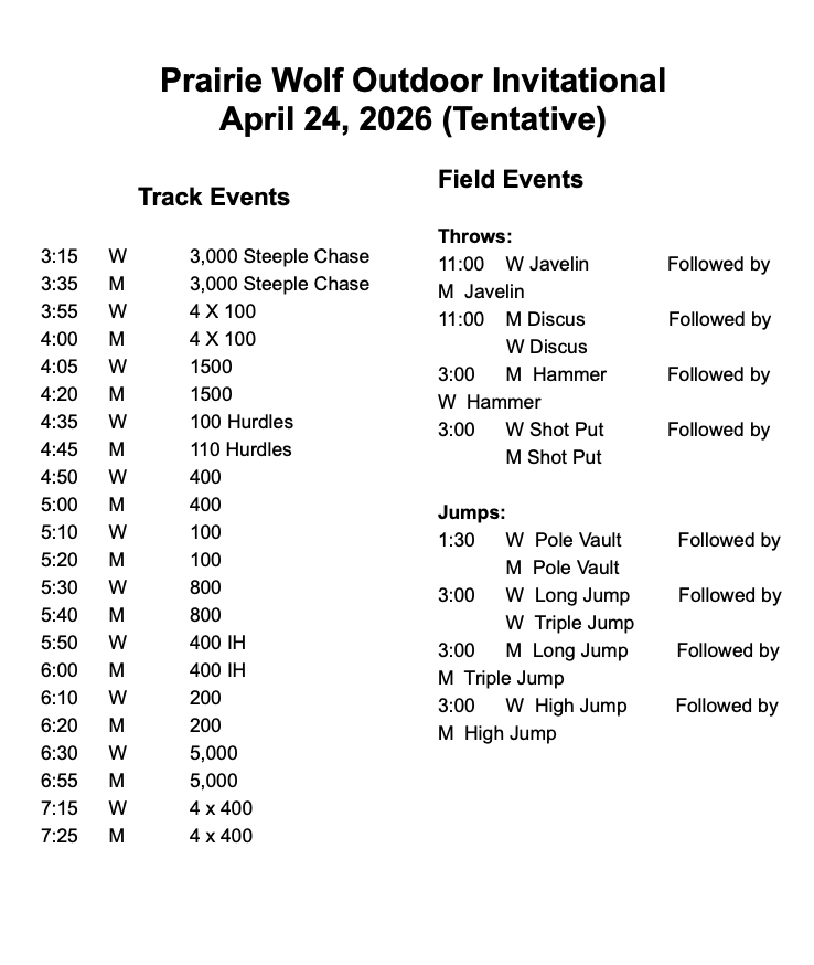 Scoop_DoaneTF's tweet photo. Hi again, folks…so…you didn't really think we were going to have a meet on the day we were originally scheduled to, did you? I mean, why start now? 😆
With the very real possibility of severe weather on the cards for Thursday, the #PrairieWolfInvite has been moved to Friday at Nebraska Wesleyan's Greeno Track.
It'll be a busy day for #DoaneTF, with a good bunch of Tigers competing in Des Moines at the #DrakeRelays as well as in Lincoln.
More details as they become available!
Live results: https://t.co/qSrUE67V8F