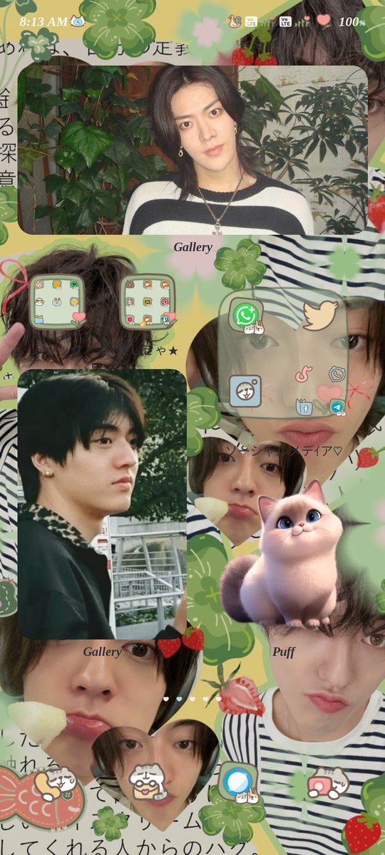 cherrymoonfly's tweet photo. Yuhuu! Aku ganti tema lagi~ kali ini green flag banget 🙇‍♀️ soalnya liat postingan terbaru Yuta, langsung kepikiran ganti theme! Gimana? Lucu banget kan? Manalagi aku nemu wallpaper gemeshnya Haruto 😾🤏 ini paling² gemash sedunia! Dua cowok Jepangku! 🦋 https://t.co/NORCxGaL1f