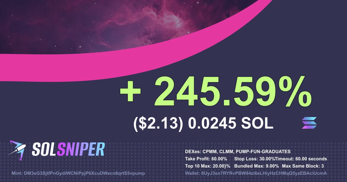 SolSniper | Snipe Memecoins tweet media