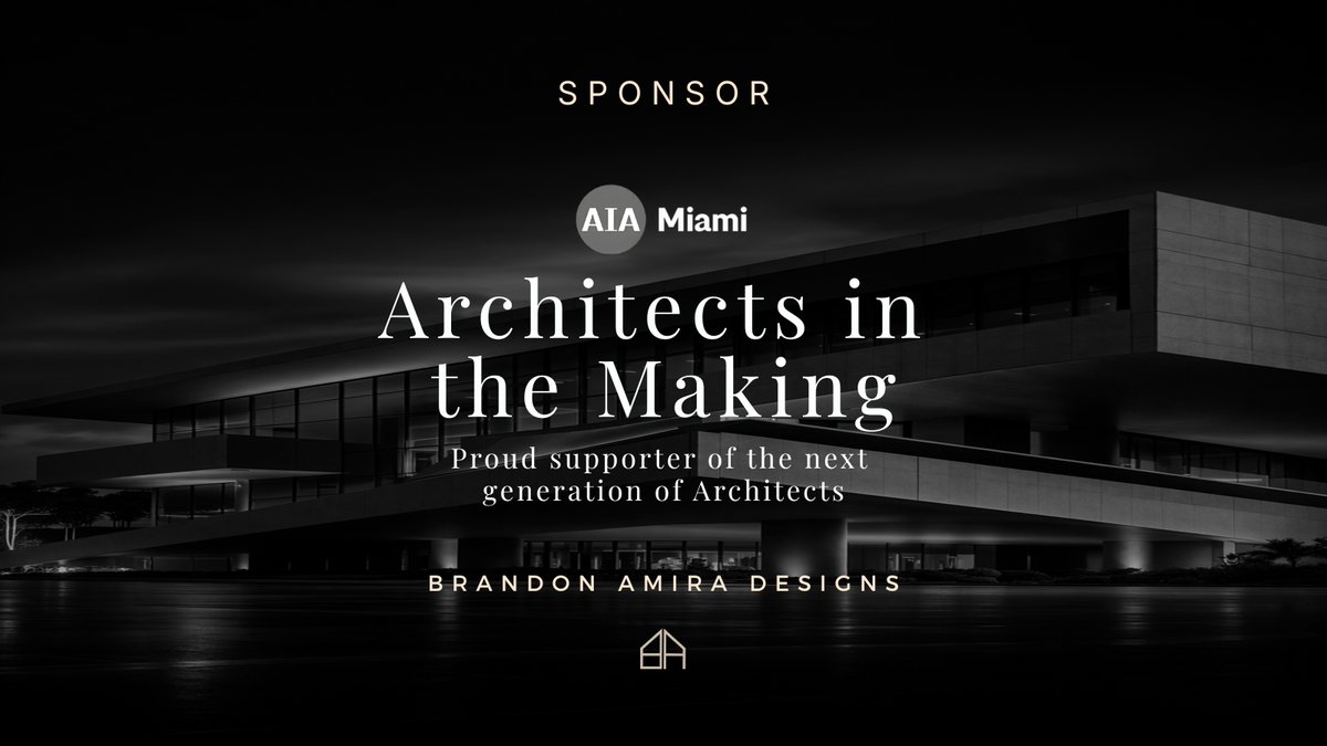 brandonamirades's tweet image. Proud to be a Material Sponsor for the Architects in the Making 2026 Summer Camp Program by @AIAMiami.

The future of architecture isn’t just designed — it’s developed.

Honored to support the next generation shaping how we experience space, structure, and light.

#Architecture