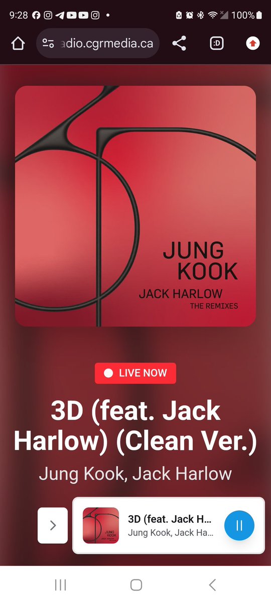 TaeKook_Radio's tweet image. Thank you @HitsRadioCanada for playing #3D by #JUNGKOOK ft #Harlow  from his solo album #Golden tonight on the #GlobalPopFrenzy 

#TKRadio✨️❤️💜🫶🤝