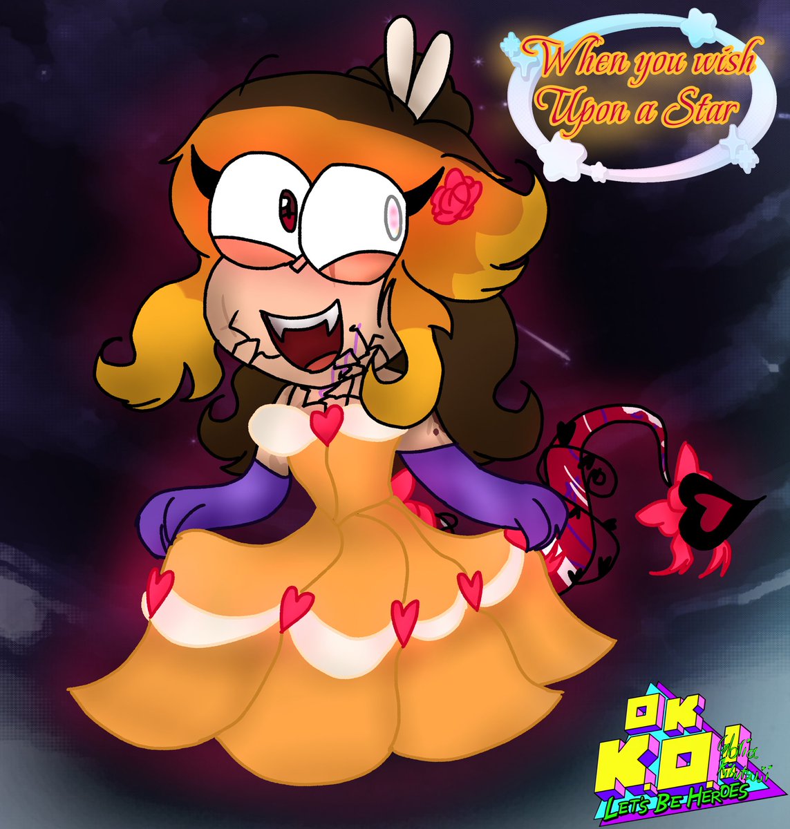 GloriaKibutsuji's tweet photo. I was at Disneyland and it was fun :p So here’s some cute art I did for my ok ko au. Gloriosa as Bell and TKO as the beast #okko #okkoletsbeheroes #oc #fanart #gloriosa #tko #disney #disneyland #beautyandthebeast https://t.co/sgtqSXlPIO